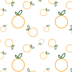 Oranges pattern on white background