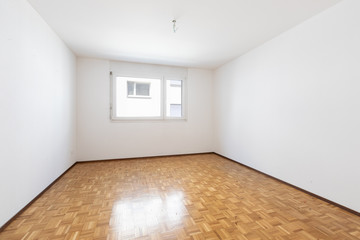 Empty room with vintage parquet