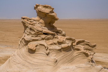 amazing shape of fossil dunes, Abu Dhabi emirate, Al Whatba, UAE, off road trip, natural abstract...