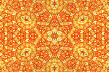 Abstract circular pattern - a texture of periodically repeating symmetrical geometric shapes.