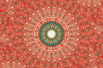 Abstract circular pattern - a texture of periodically repeating symmetrical geometric shapes.