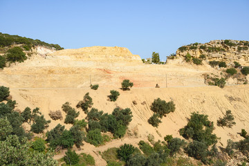 Strassensanierung bei Aghia Irini, bei Rethymnon, Kreta, Griechenland