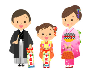 	七五三　男の子　女の子　着物