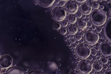 Soda bubbles on a dark background