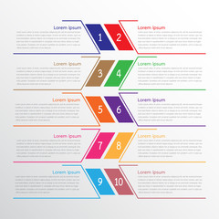 Vector infographic templates used for detailed reports. All 10 topics.