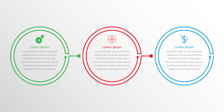 Vector infographic templates used for detailed reports. All 3 topics.