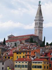 Naklejka premium Rovinj, Kroatien: Blick auf die Kirche der heiligen Euphemia