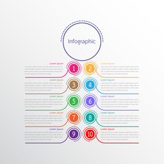 Vector infographic templates used for detailed reports. All 10 topics.
