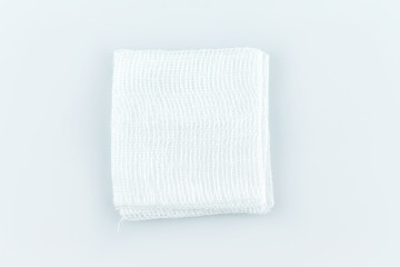 gauze pads on white background.