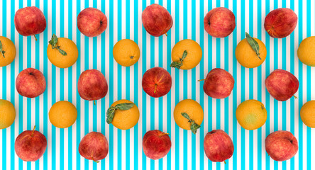 3d rendering of orange and apple background