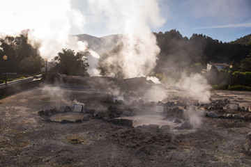 Hot springs in Furnas, Sao Miguel