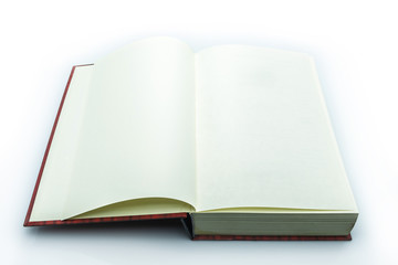 open book on white background.
