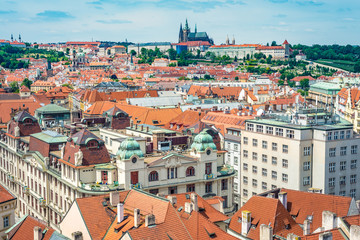 Fototapeta na wymiar The Prague Castle complex in Czech Republic.