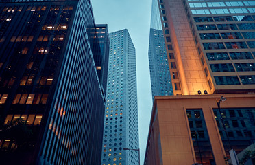 Fototapeta na wymiar Modern office buildings in Hong Kong.