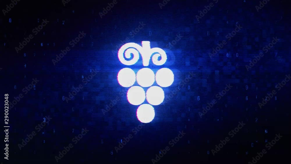 Poster bunch, food, fruit, grape, grapes symbol abstract digital pixel noise glitch error video damage sign