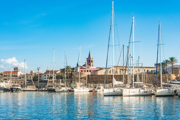 Alghero city in Sardinia, Italy.