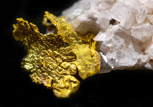 Goldader Gold Detail close Up, Goldrausch Reichtum