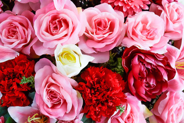 colorful of flowers background vintage ,soft focus