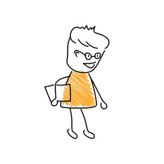 Character with nerd emoji