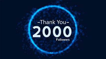 2000 Follower Thank you Background