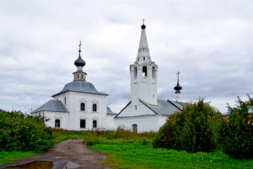 The Church of the Nativity of John the Baptist is a winter Church in the Tannery settlement of Suzdal, located on the right Bank of the Kamenka river. It was built in 1739. Suzdal, Russia, August 2019
