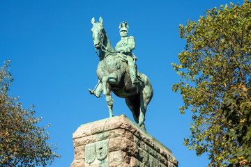 Reiterstandbild Hohenzollernbrücke Köln