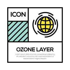 Fototapeta premium OZONE LAYER ICON CONCEPT