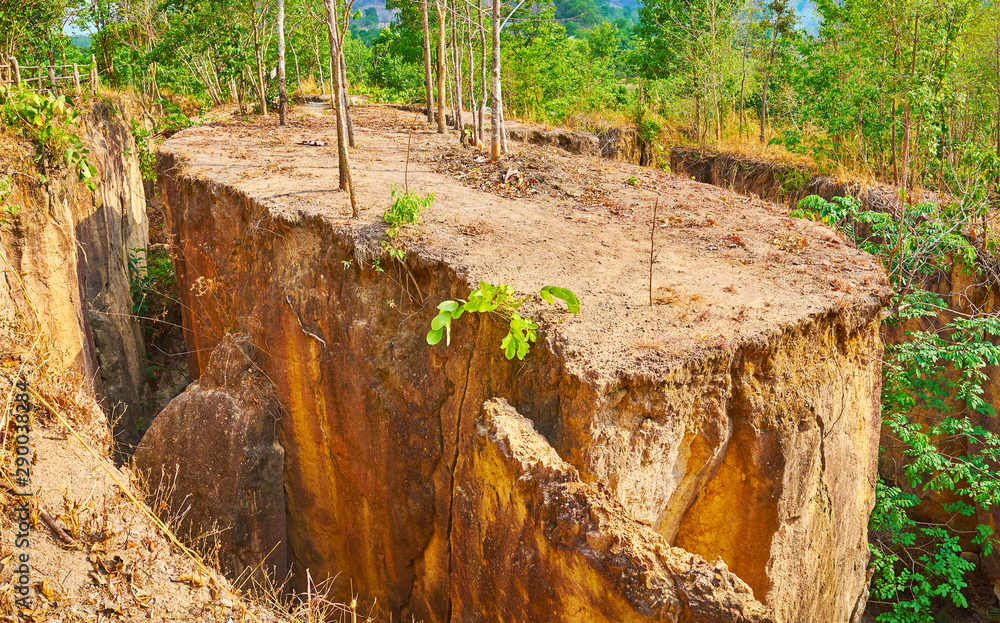 Wall mural The geological landmarks of Pai, Thailand