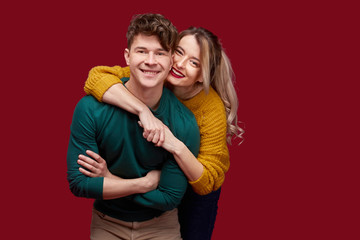 Cute couple dancing and having fun