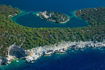 Monastery on National Park Mljet , Croatia