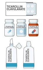 Ticarcillin and clavulanate is an antibiotic used to prevent and treat a number of bacterial infections