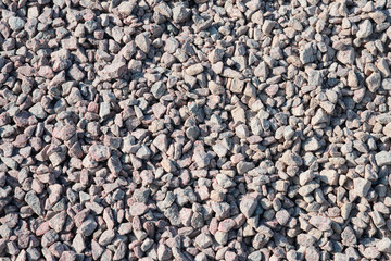 Building rubble scattered throughout the field of the frame. Background image.