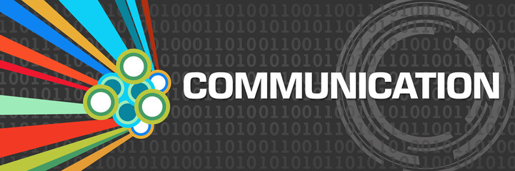 Communication Dark Colorful Element Binary Horizontal 