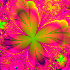 Fototapeta na wymiar Fractal pattern. Abstract digital background generated on a computer.