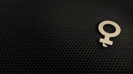 laser cut plywood symbol of Venus © Destrosvet