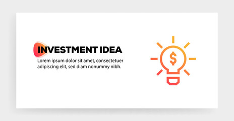 INVESTMENT IDEA ICON CONCEPT