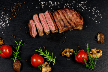 Steaks from fresh meat