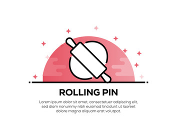 ROLLING PIN ICON CONCEPT