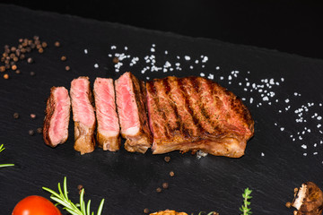 Steaks from fresh meat