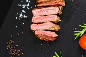 Steaks from fresh meat