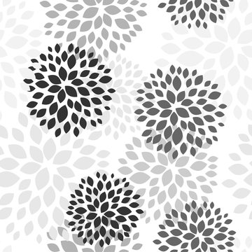 Spring floral background. Vector design illustration. Abstract flowers seamless pattern on colorful background. Vintage vector set. Spring blossom. Decorative floral pattern.