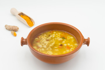 Turmeric and vegetable soup