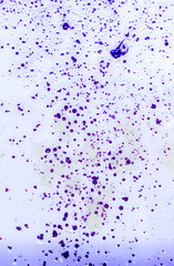 Abstract spotted with purple drops abstract
