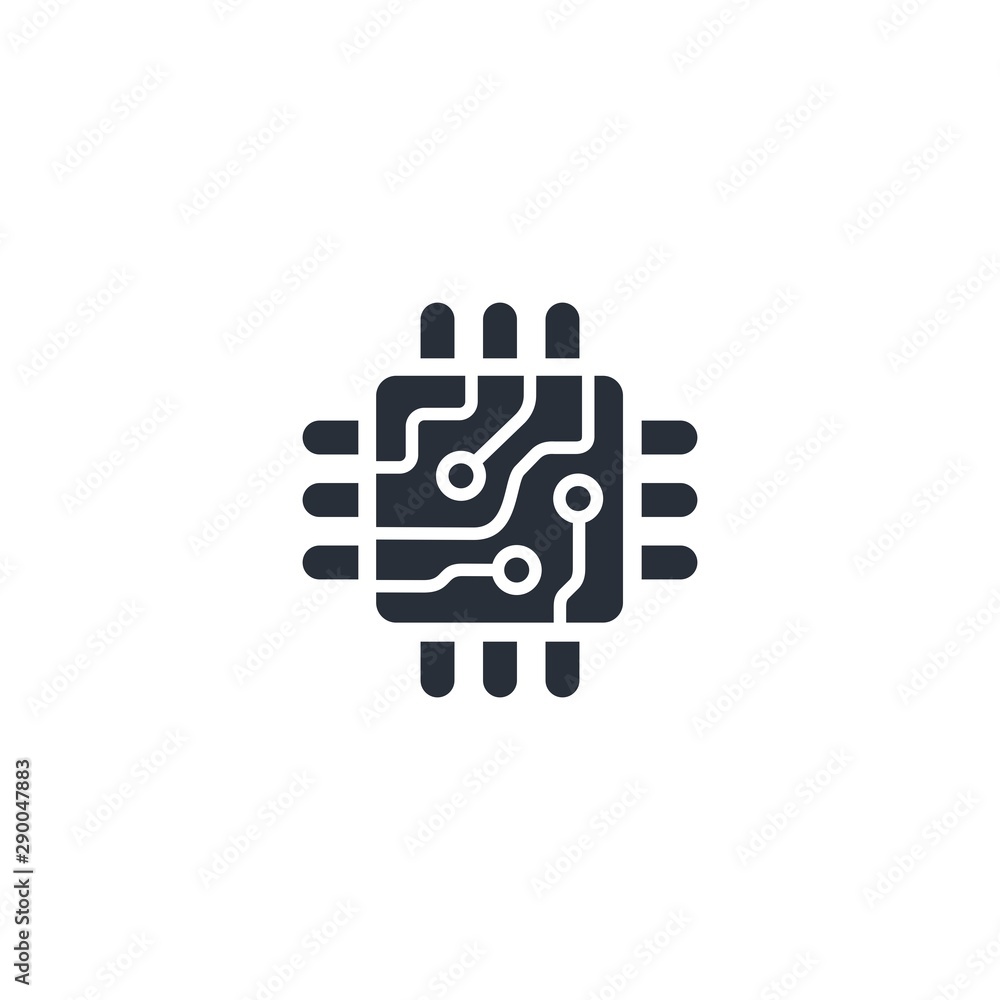 Poster electronic node. vector icon isolated on white background.