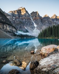 Beautiful mountain with blue lake