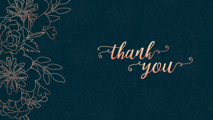 Thank You Leaf Background Vector