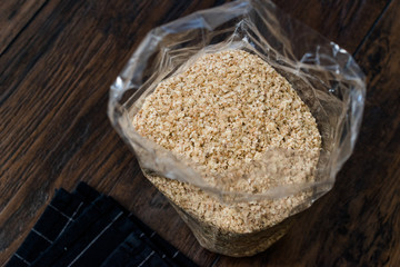 Wheat Germ in Plastic Package / Container. Ready to Use.