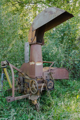 Fototapeta na wymiar Old iron combine harvester