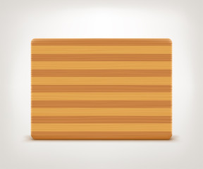 realisitc wooden cutting board on white