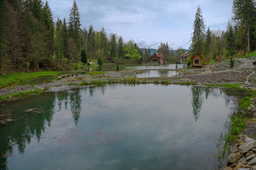 Fototapeta premium Quiet and calm lake in the mountains